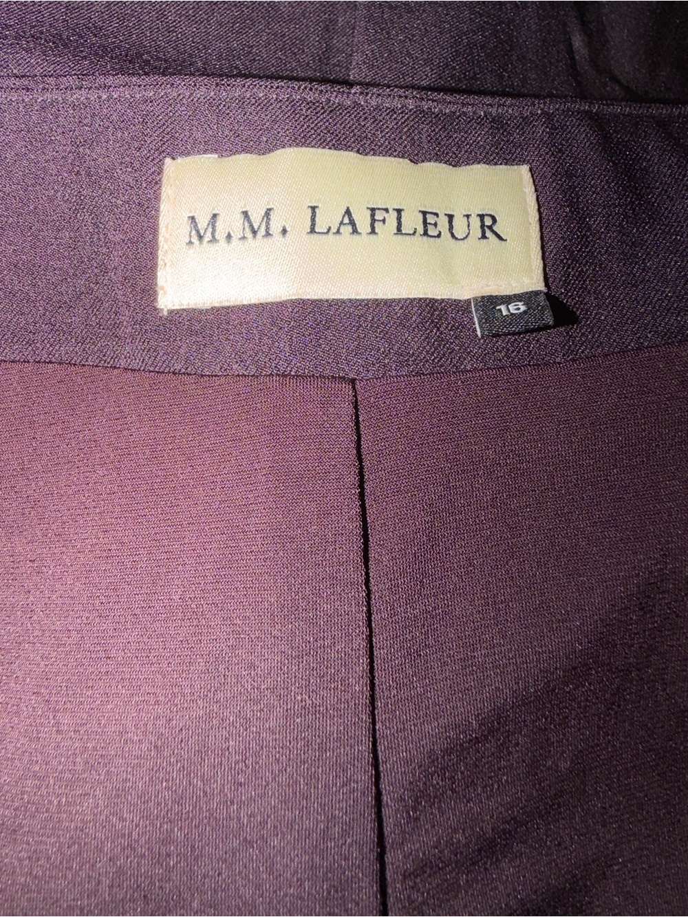 MM. LaFleur Deep Burgundy Plum Pencil Skirt 16 NWOT - Picture 5 of 5